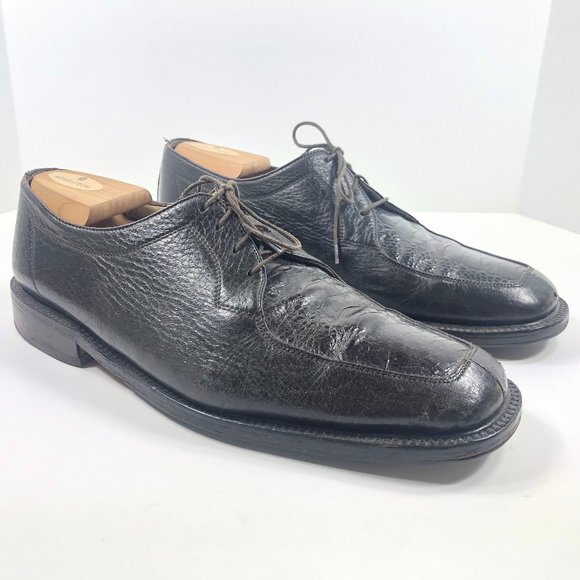 Belvedere Exotic Leather Dress Shoes Vibram Sole Dark Brown 10544 Mens Size 11 M main image 13